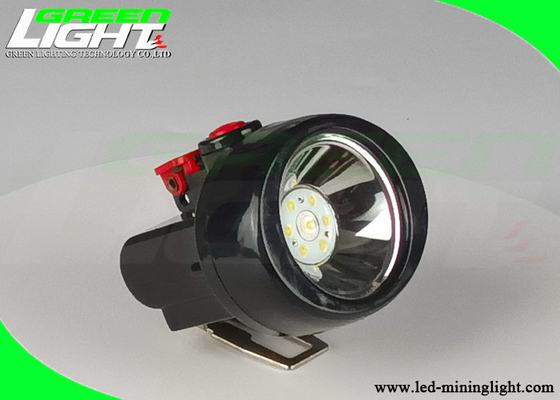 مصباح أمامي LED صغير الحجم 143 جرام قابل لإعادة الشحن 2800 مللي أمبير 4000 لوكس أسود للتعدين في الهواء الطلق