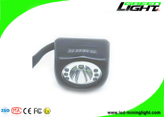IP68 مقاوم للماء 8000lux شاشة رقمية مينر كشافات قابلة لإعادة الشحن 221lum 15 ساعة وقت عمل طويل