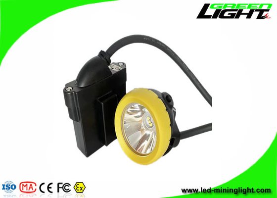 10000 Lux 216lum 7800 MAh Corded LED Mining Cap Lamp USB شحن مع وظيفة تحذير منخفضة الطاقة كشافات مينر