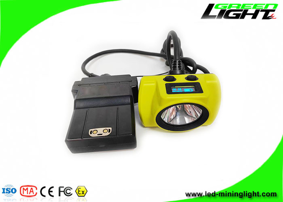 13600 MAh LED Miner Cap Lamp IP68 مقاوم للماء 25000 Lux لوكس كشافات لعمال مناجم الفحم