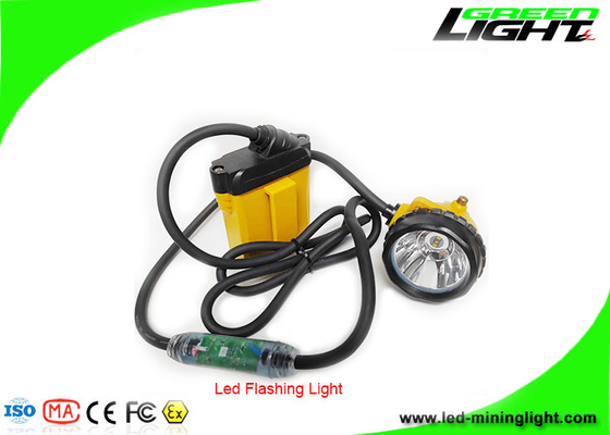 IP68 مقاوم للماء LED Miners Cap Lamp 25000Lux 348lum مصابيح أمامية للتعدين تحت الأرض
