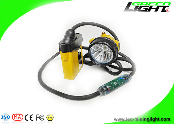 IP68 مقاوم للماء LED Miners Cap Lamp 25000Lux 348lum مصابيح أمامية للتعدين تحت الأرض