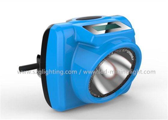 IP68 1W Miners Head Torch ، 5.2Ah 13000 Lux PC Helmet Lamp مع شاشة OLED