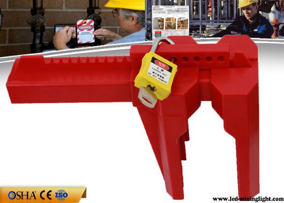 قفل الصمام الصناعي الأحمر القابل للتعديل Osha قياسي متوفر بـ 6 أقفال