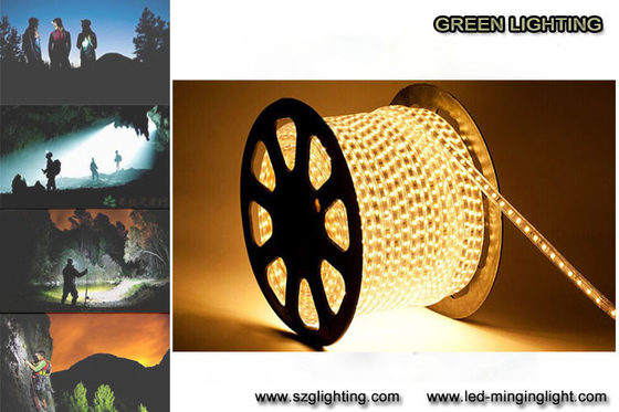 SMD5050 7.2W / M 0.6A ملون سلامة LED شريط مرن ضوء IP67 درجة مقاومة للماء