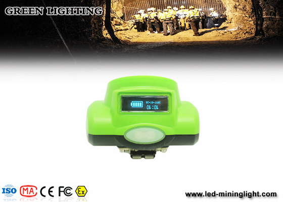 15000 Lux LED Mining Light ، إضاءة Oled Screen Miners Cap Lamp 1W