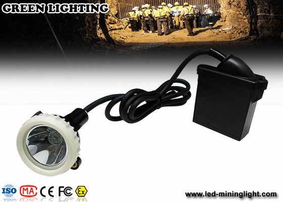 10000lux عالية السطوع LED كشافات التعدين ، 3.7V 6.6Ah مصابيح غطاء تحت الأرض