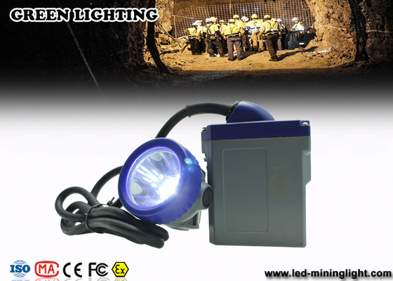 6.6Ah بطارية النحاس التعدين مصباح LED قابل لإعادة الشحن مع Blue PC Bezel 10000lux Main LED
