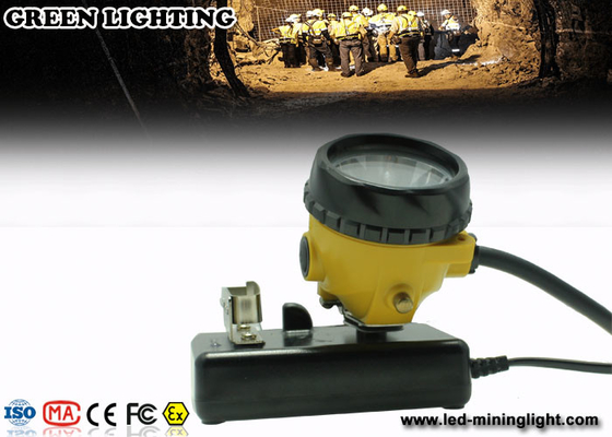 مصباح LED بطريقتين للشحن IP68 Miners Cap مع ضوء تحذير ، 28000lux Superbright
