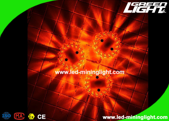 ماء IP65 قابل لإعادة الشحن العنبر LED مشاعل الطريق وامض ضوء تحذير على جانب الطريق مضيئة قرص الطوارئ منارة