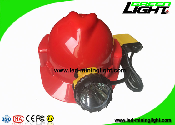 أضواء تعدين الفحم عالية الطاقة 25000Lux Miners Hard Hat Lamp مع وضع الإضاءة SOS