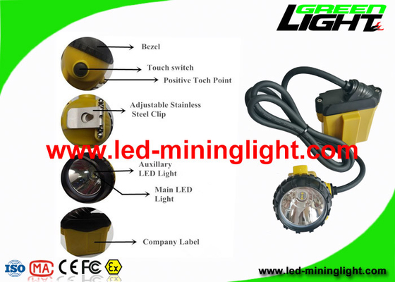 قابل لإعادة الشحن 3W Cree LED Mining Light Cap Lamp مع تحذير من انخفاض الطاقة