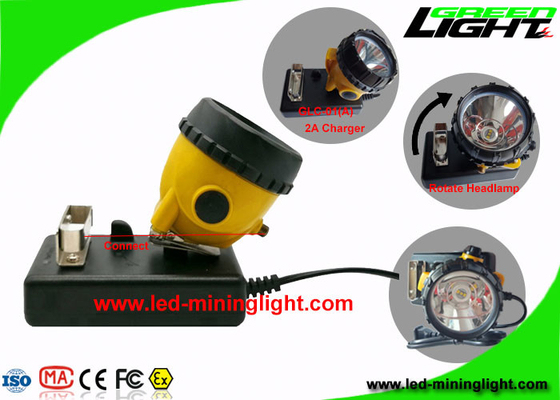 25000 Lux LED Mining Headlamp ، 10.4Ah Safety Miners Cap Lamp Explosion Proof