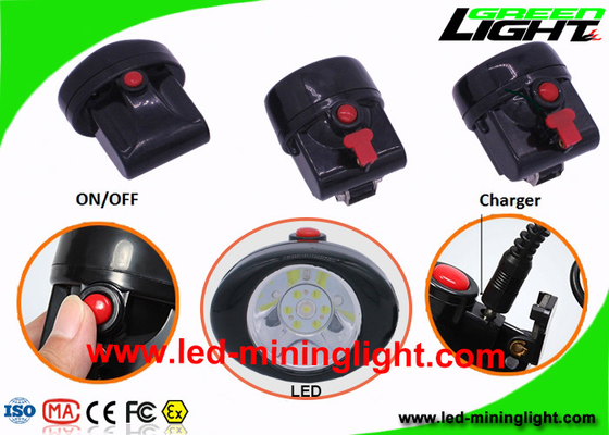 3.7V Li - أضواء غطاء التعدين ببطارية أيون قابلة لإعادة الشحن 13-15 ساعة وقت الإضاءة