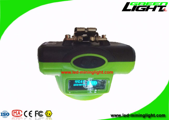 13000 Lux Mining Cap Lights USB قابلة لإعادة الشحن مع شاشة OLED لعرض التاريخ