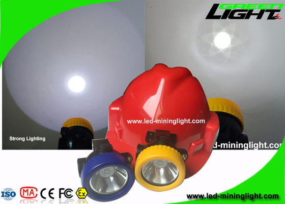 مصباح بغطاء التعدين LED باللون الأصفر / الأزرق 4000 لوكس مع حماية ضد التفريغ الزائد