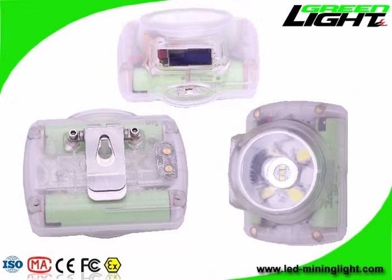 480mA Miners Cap Lamp وقت عمل طويل مع شاشة OLED الرقمية USB المحمولة 4 ساعات شاحن سريع