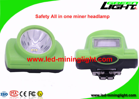 مصباح أمامي LED فائق السطوع قابل لإعادة الشحن 6.8Ah 13000 Lux أمان لأنفاق التعدين
