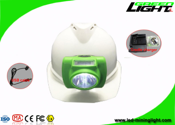 13000 Lux Cordless Led Cap Lamp ، GLC-6 Hard Hat Lights 0.7W with OLED Screen