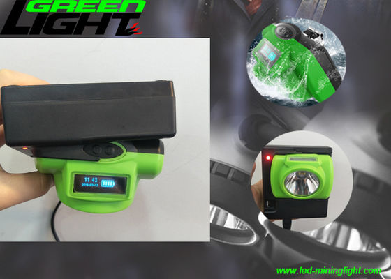 GLC-6 Led Mining Cap Lamp معلومات سطوع قوي IP68 مع شاشة OLED