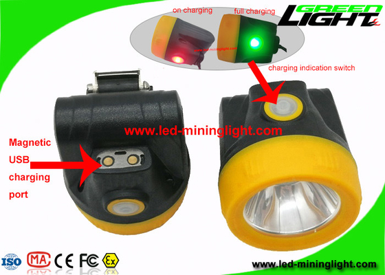 10000 لوكس تحت الأرض LED أضواء تعدين الفحم مع شاحن USB وزن خفيف 170 جرام