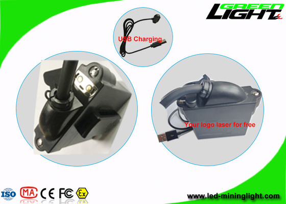 أضواء غطاء التعدين الآمن شعاع عالي منخفض 10000 لوكس مع إشارة شحن كابل USB