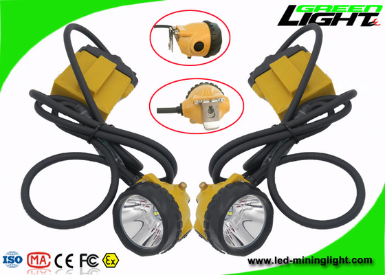IP68 مقاوم للماء 25000lux مصابيح LED ذات قبعة صلبة قابلة لإعادة الشحن بسعة 10.4Ah