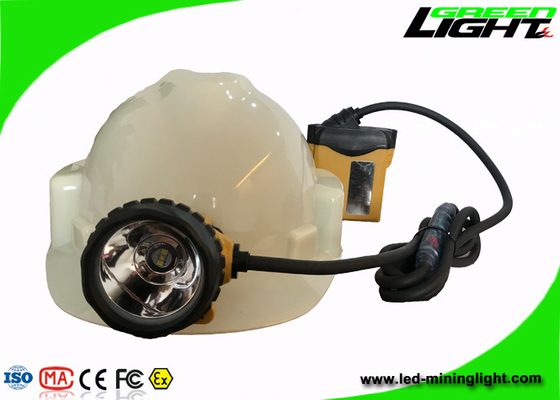IP68 مقاوم للماء 25000lux مصابيح LED ذات قبعة صلبة قابلة لإعادة الشحن بسعة 10.4Ah