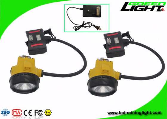 392g مصباح بغطاء شبه حبال خفيف الوزن IP68 مصباح أمامي LED مقاوم للماء للتعدين 15000Lux 1.7 وات شعاع عالي مقاوم للهب