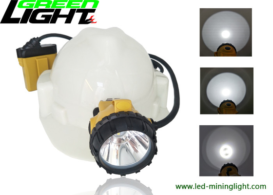 25000 Lux Corded Miners Cap Lamp 10.4Ah Aluminium Lighting Cup with Perfect Light Spot Waterproof IP68