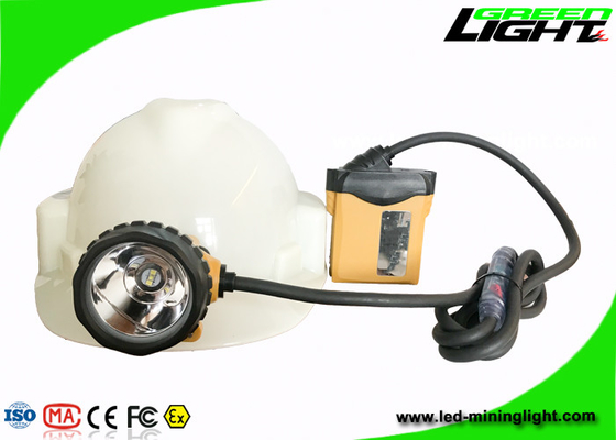 IP68 مقاوم للماء التعدين الصلب قبعة بقيادة أضواء 3.7V 25000lux سطوع 1200 دورة بطارية