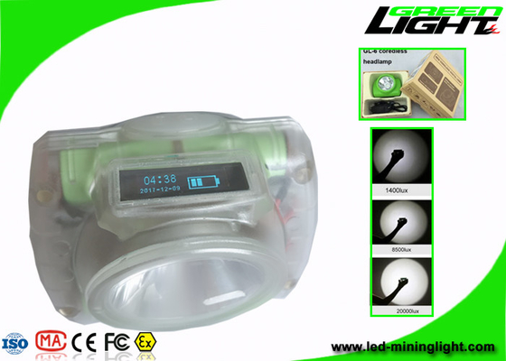 حجم صغير قابل لإعادة الشحن LED التعدين الخفيفة PC مادة 13000lux 14-16 ساعة وقت العمل