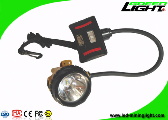392g مصباح بغطاء شبه حبال خفيف الوزن IP68 مصباح أمامي LED مقاوم للماء للتعدين 15000Lux 1.7 وات شعاع عالي مقاوم للهب