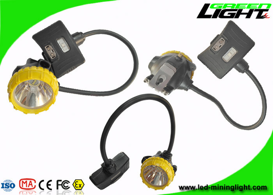 IP68 Mining Cap Lights 15000lux Semi Corded 3.7V 450mA 6.8Ah Panasonic Battery