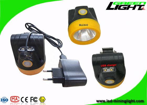 1.1W 10000Lux Led Mining Cap Lamp المغناطيسي شحن ميناء تحت الأرض ضوء منجم الفحم