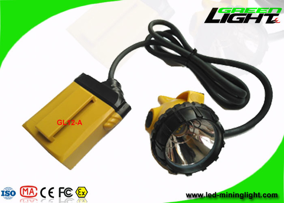 مصباح أمامي LED فائق السطوع للتعدين 10.4Ah IP68 مع كابل SOS تحذير منخفض الطاقة