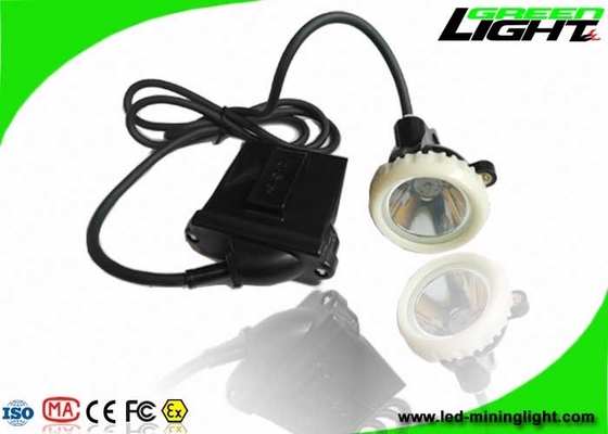 IP67 Led Mining Cap Lights ، مصابيح أمامية قابلة لإعادة الشحن تحت الأرض 10000lux 6.6Ah