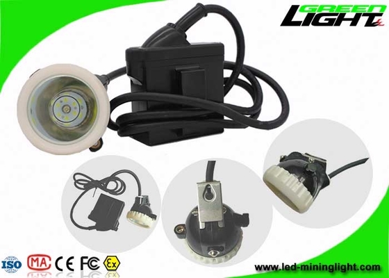 IP67 Led Mining Cap Lights ، مصابيح أمامية قابلة لإعادة الشحن تحت الأرض 10000lux 6.6Ah