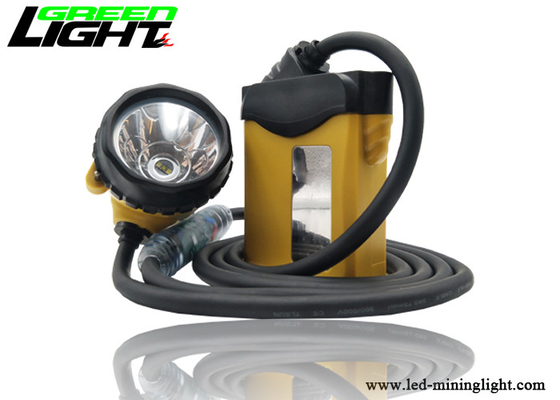 كوب إضاءة من الألومنيوم قابل لإعادة الشحن لعمال المناجم كشافات 25000lux IP68 CREE مصدر الضوء