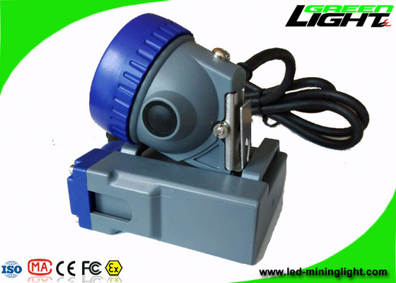 قابل لإعادة الشحن 6.6Ah Led Miners Cap Lamp 4000lux GLT-7A Corded IP68 PC Material