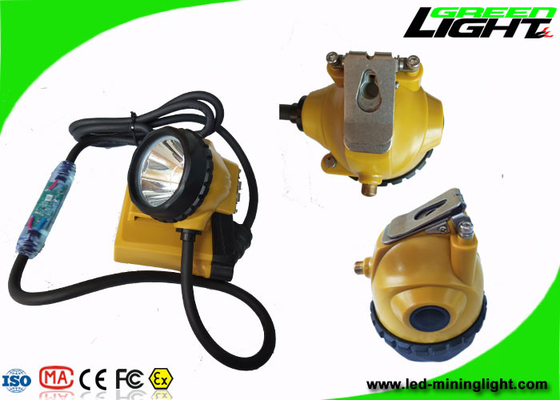 10.4Ah IP68 Minig Cap Lights 25000 Lux Minig Corded Cable مع تحذير من انخفاض الطاقة