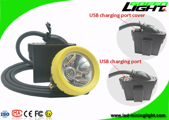 10000 Lux Brightness LED Mining Light تحت الأرض كشافات قابلة لإعادة الشحن مع شحن USB