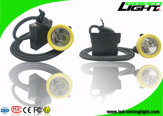 1.67W IP68 Miners Helmet Light 10000lux Brightness USB Charger 1 سنة الضمان