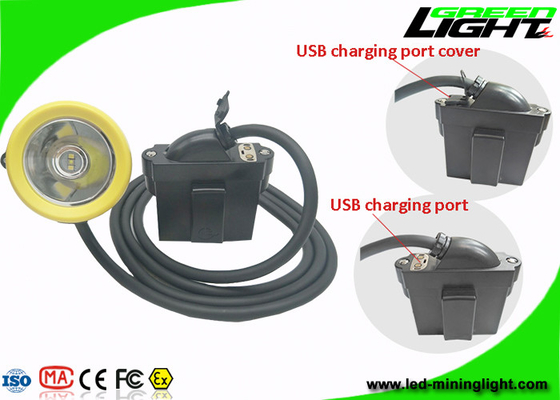Hard Hat Rechargeable Miners Headlamp USB Charging 1.67W مع سطوع قوي