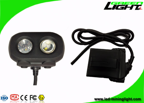 شعاع مزدوج OLED 15000lux Mining Hard Hat Headlamp Double Shot Molding IP68