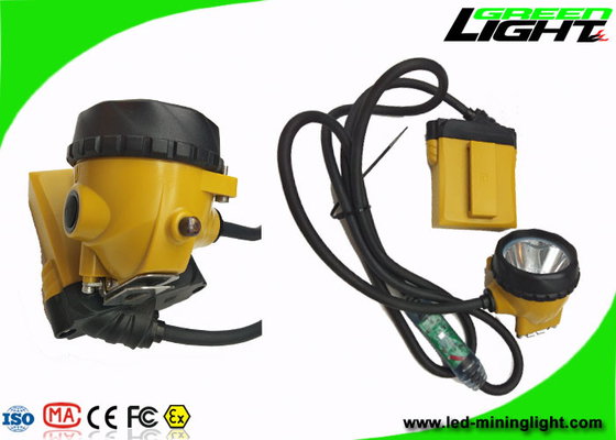 مصباح غطاء عمال المناجم LED منخفض الطاقة 10.4Ah 25000lux شاحن عالي الشعاع 2A