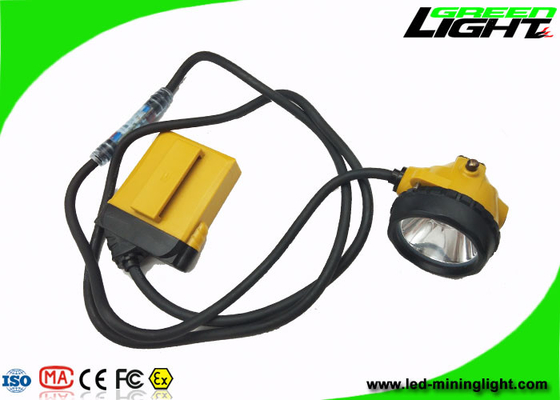 مصباح غطاء عمال المناجم LED منخفض الطاقة 10.4Ah 25000lux شاحن عالي الشعاع 2A