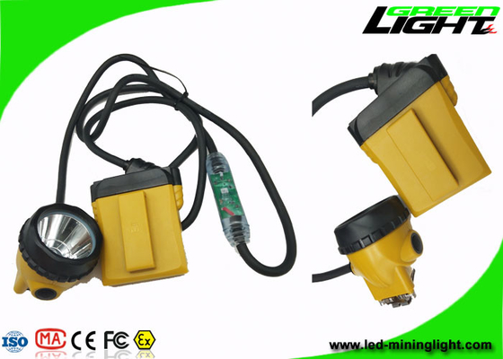 3.7V 10.4Ah LED مصباح أمامي للتعدين 25000lux شعاع عالي مع أربعة أوضاع إضاءة