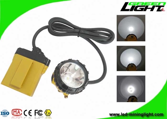 3W Cree LED Mining Hard Hat Lights 25000Lux أربعة مستويات إضاءة مع تحذير منخفض الطاقة