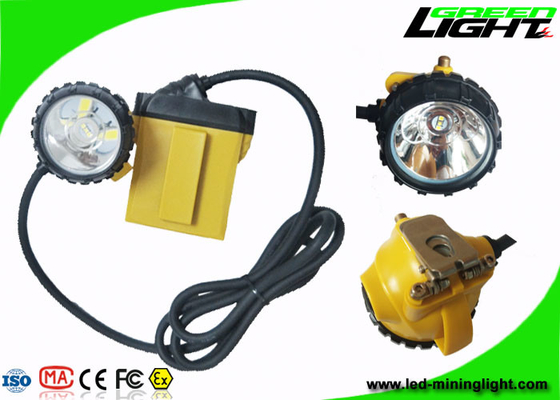 GL12-A 25000lux Mining Hard Hat Headlamp IP68 مقاوم للماء 10.4Ah تحذير منخفض الطاقة
